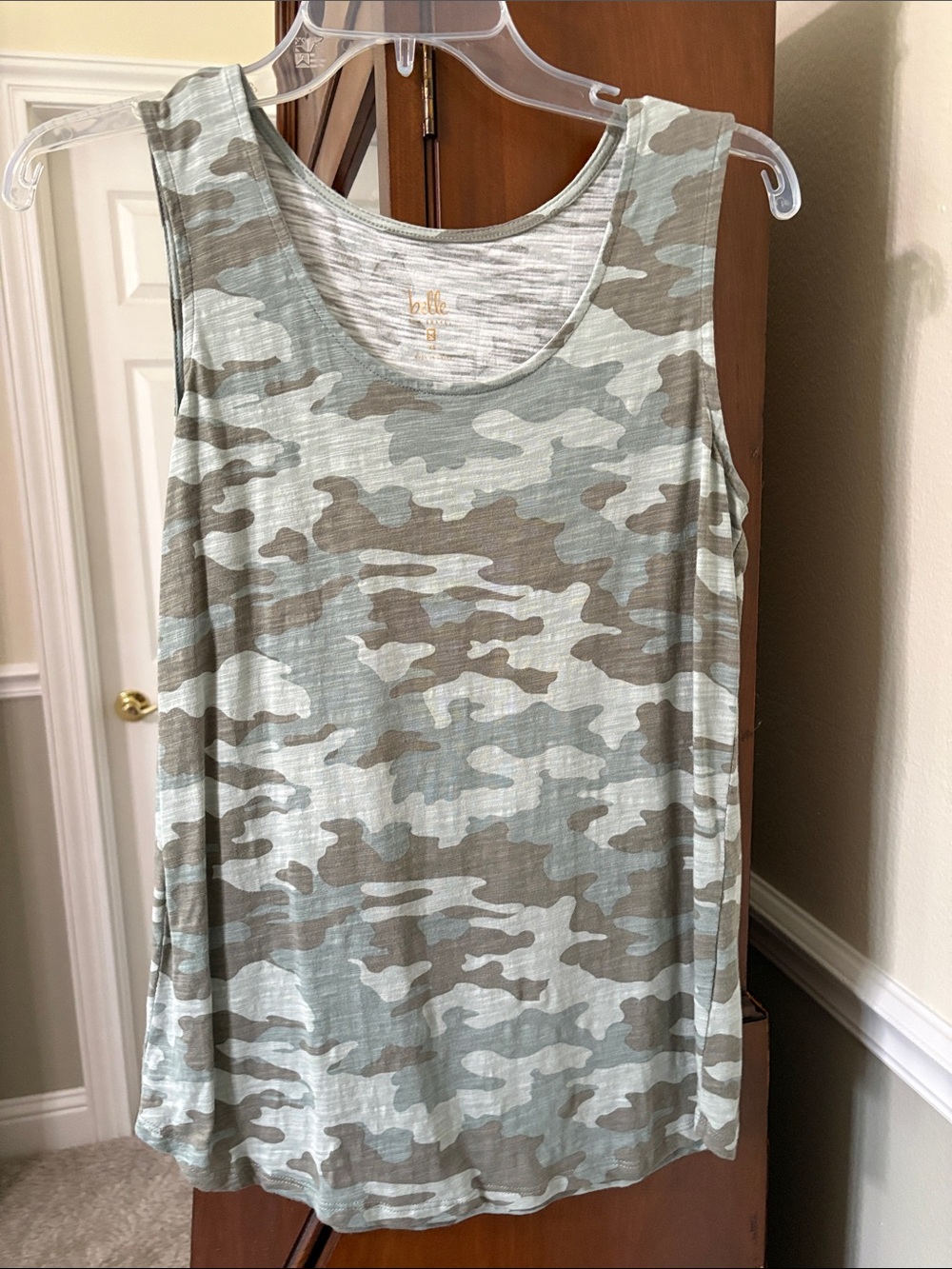 Belle Kim Gravel 3 Piece Maxi Dress Open Jacket Tank Light Camo BOHO Beach - Picture 10 of 16